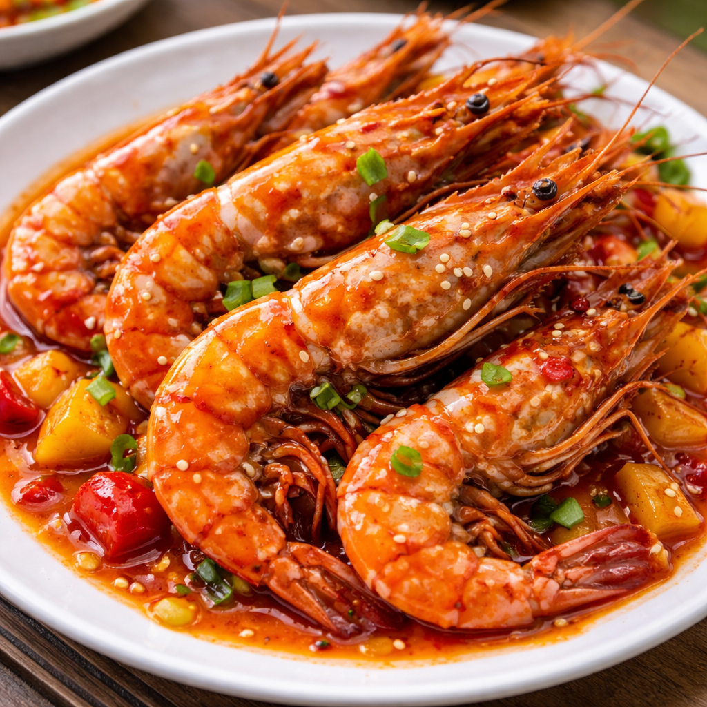 Udang Pancet Besar Saus Asam Manis / Saus Butter